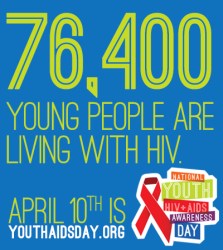 76, 400 young people are living with HIV.